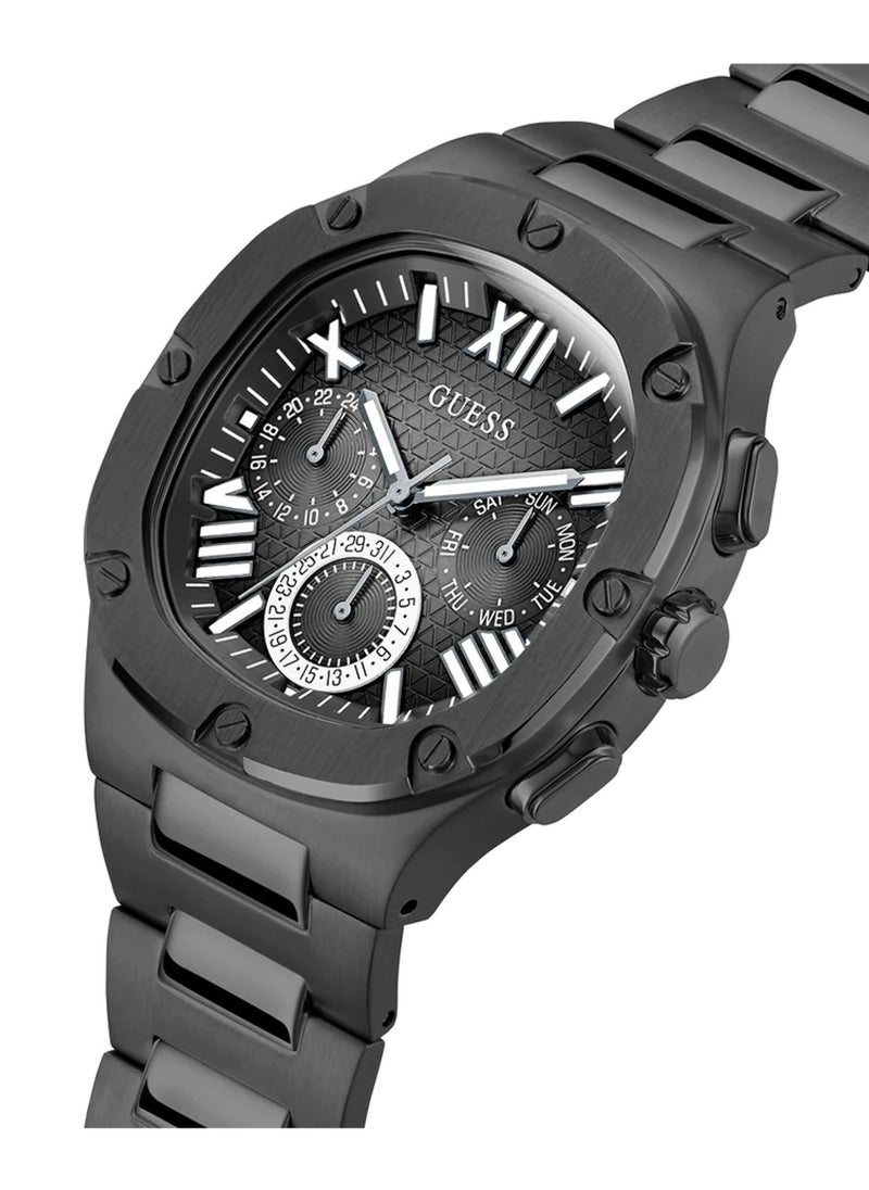 Headline Men’s Analog Quartz Black Stainless Steel Watch GW0572G3 - 42mm - Black