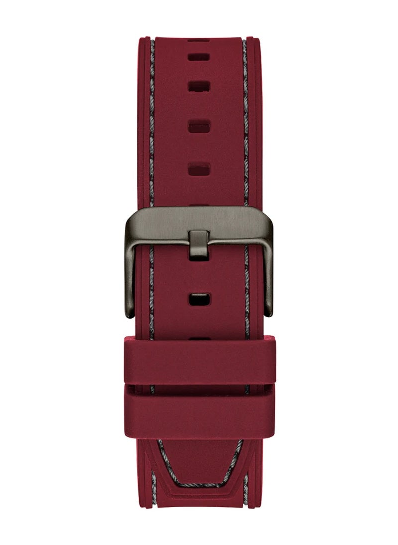 Headline Men’s Burgundy Grey Multi-function Silicone Strap Watch GW0571G4 - 42mm