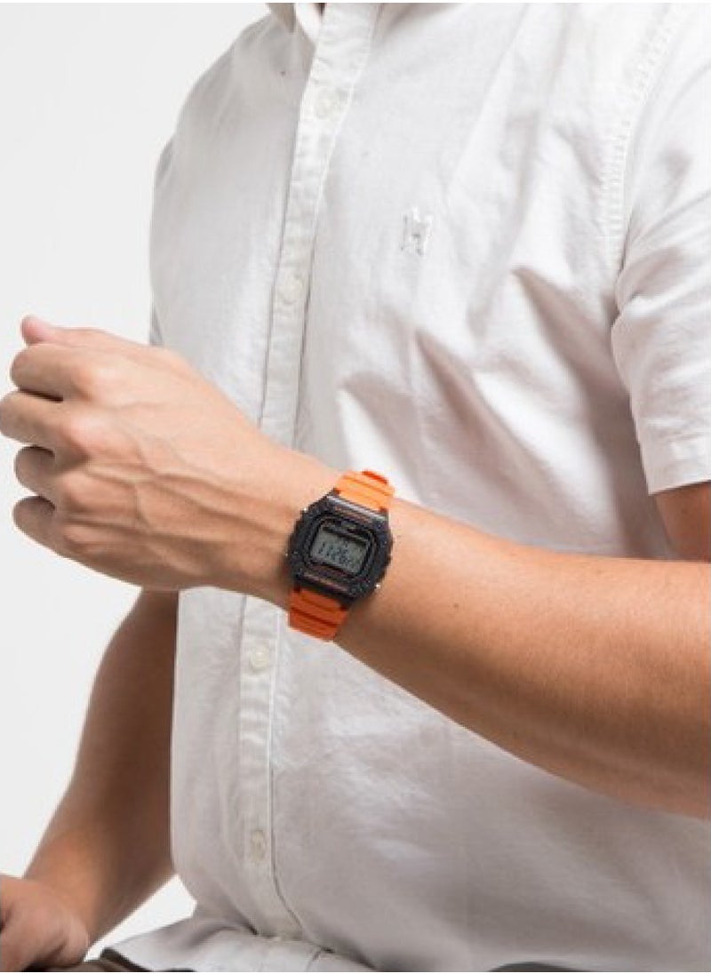 Men's Resin Digital Wrist Watch W-218H-4B2VDF - 44 mm - Orange