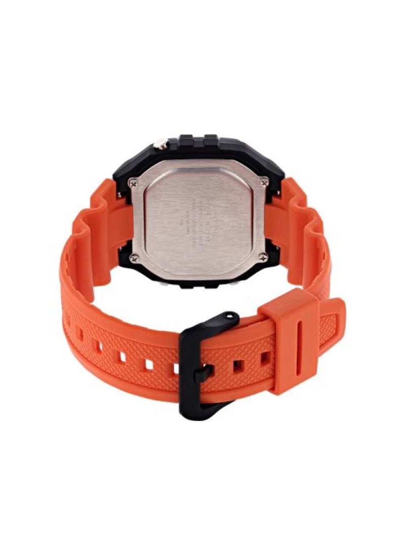 Men's Resin Digital Wrist Watch W-218H-4B2VDF - 44 mm - Orange