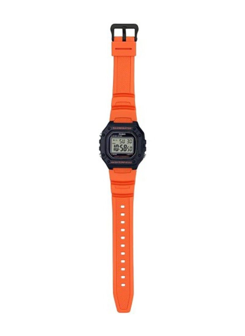 Men's Resin Digital Wrist Watch W-218H-4B2VDF - 44 mm - Orange