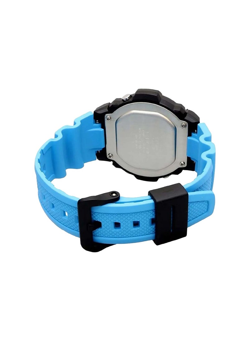 Hexagon Shape Digital Resin Wrist Watch W-219H-2A2VDF - 44mm - Blue