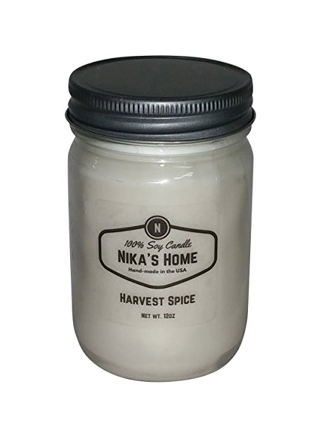 Nika's Home Harvest Spice Soy Candle 12Oz Mason Jar