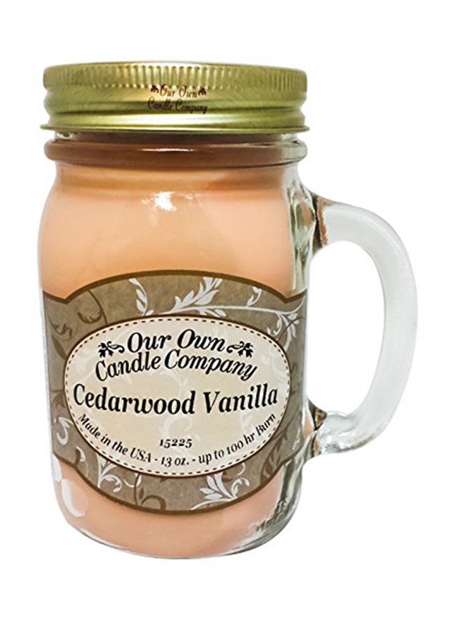 Our Own Candle Company Cedarwood Vanilla Scented 13 Ounce Mason Jar Candle