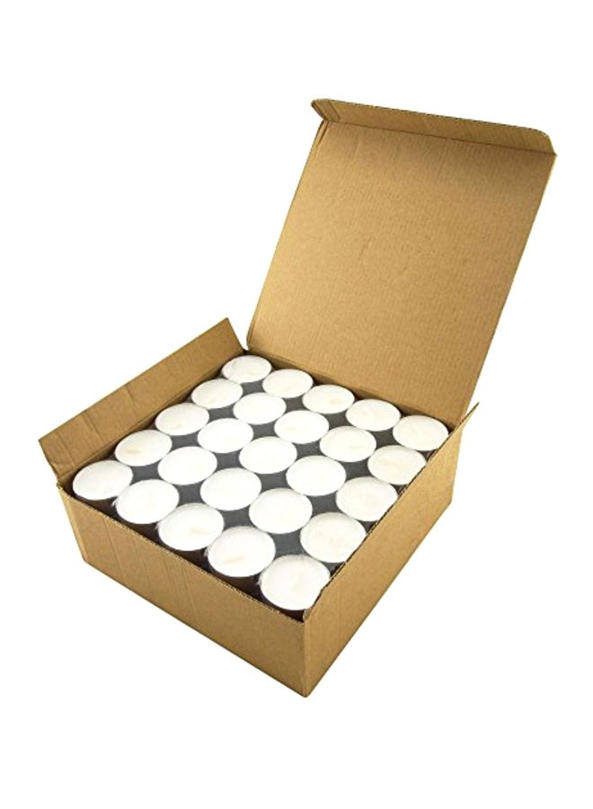 100-Piece Tea Light Candles Silver 7.9 x 3.1 x 8inch
