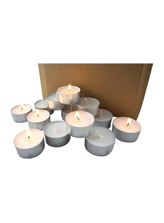 100-Piece Tea Light Candles Silver 7.9 x 3.1 x 8inch