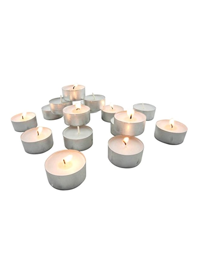 100-Piece Tea Light Candles Silver 7.9 x 3.1 x 8inch