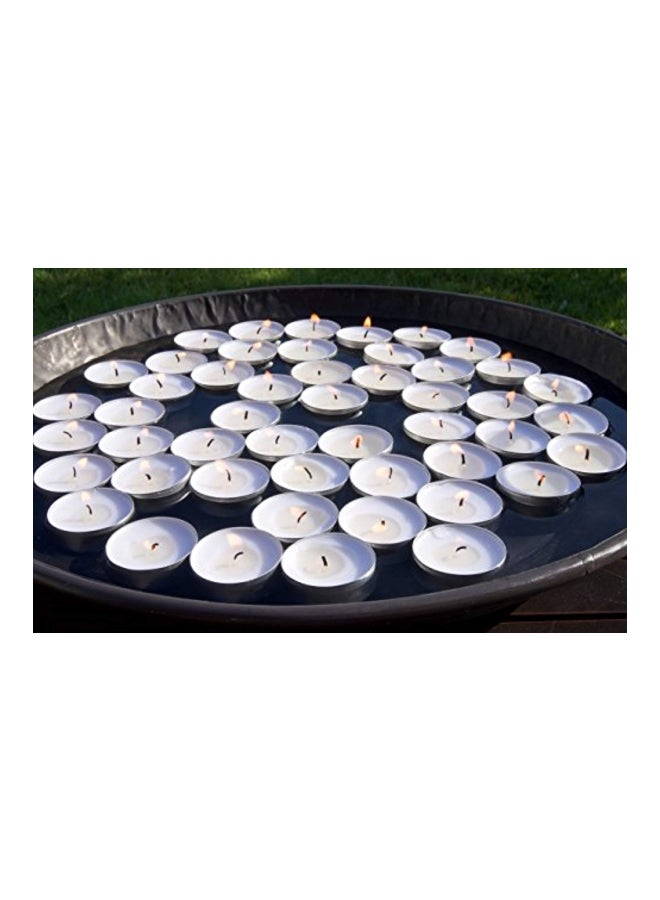 100-Piece Tea Light Candles Silver 7.9 x 3.1 x 8inch