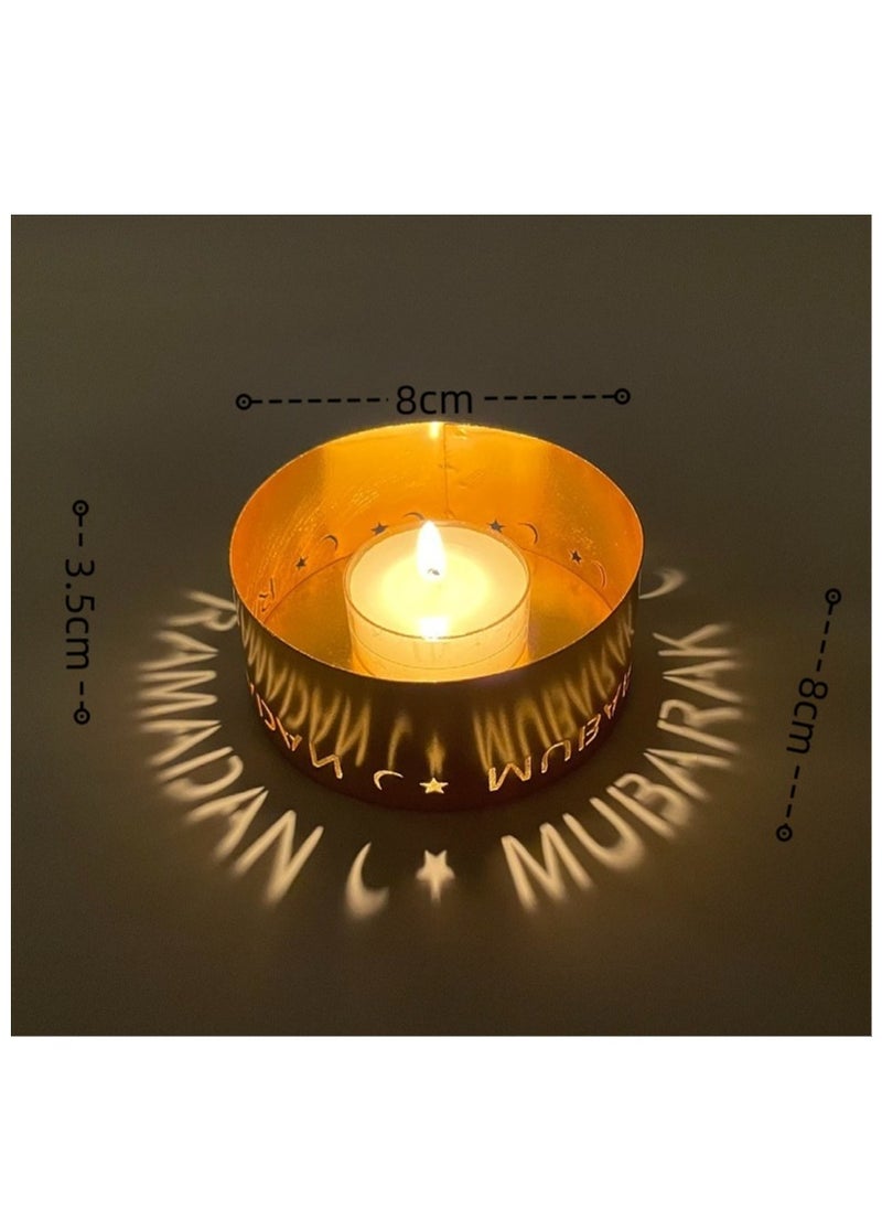 4 Pieces Projection Candle Holder Candle Holder Home Decoration Holiday Decoration Ramadan Mubarak