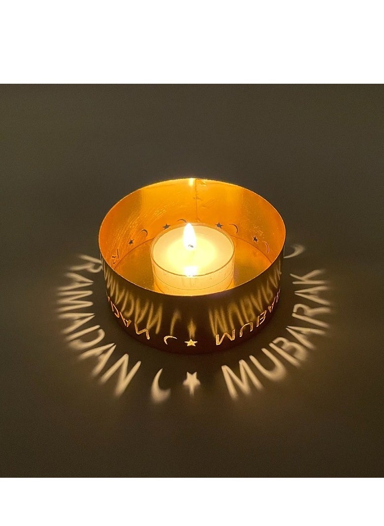 4 Pieces Projection Candle Holder Candle Holder Home Decoration Holiday Decoration Ramadan Mubarak