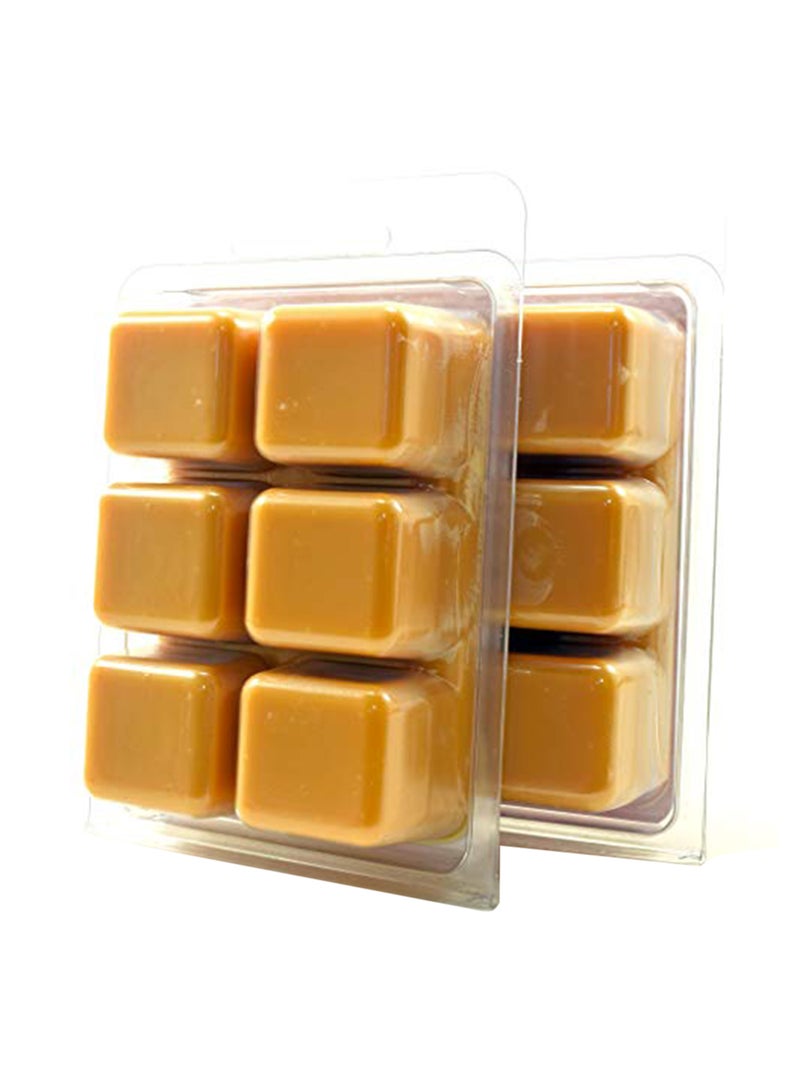 Pack Of 2 Super Scented Soy Wax - Mulled Apple Cider Light Brown 1x3x2inch