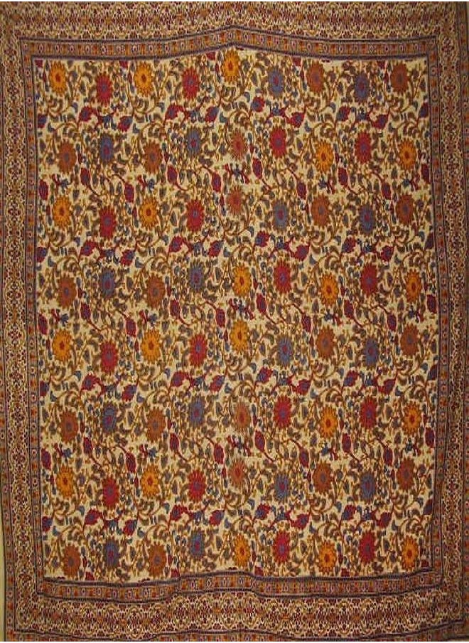 India Arts Sunflower Print Tapestry Cotton Bedspread 108