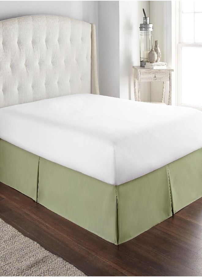 HC Collection Sage Queen Bed Skirt - Dust Ruffle w/ 14 Inch Drop - Tailored, Wrinkle & Fade Resistant