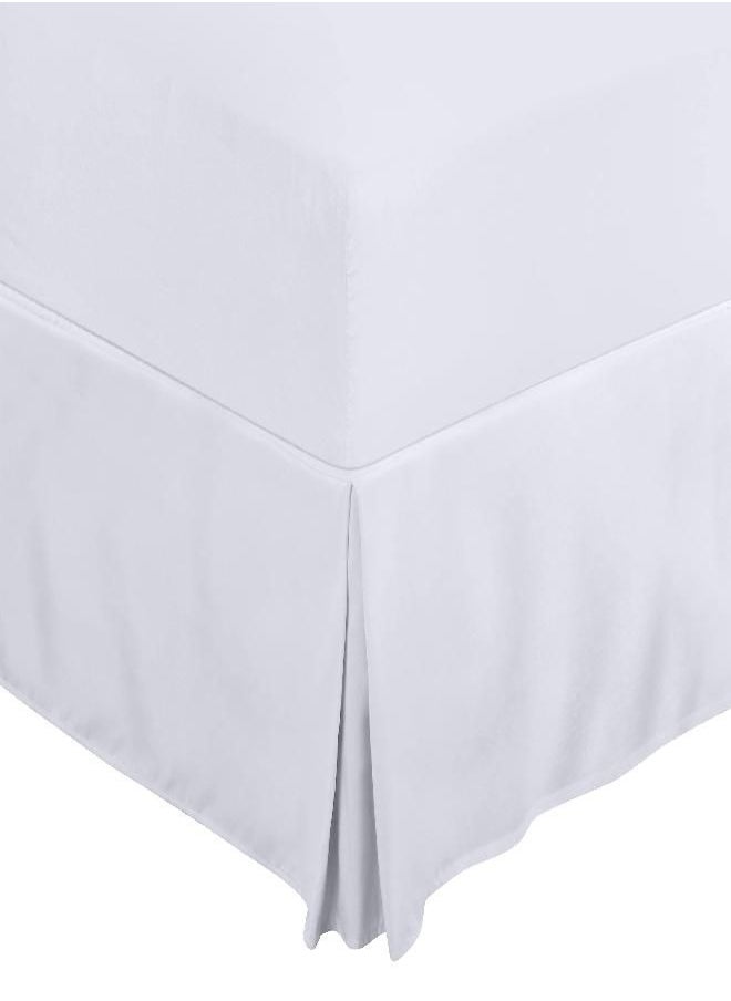 Utopia Bedding Twin Bed Skirt - Soft Quadruple Pleated Ruffle - Easy Fit with 15 Inch Tailored Drop - Hotel Quality, Shrinkage and Fade Resistant (Twin, White)