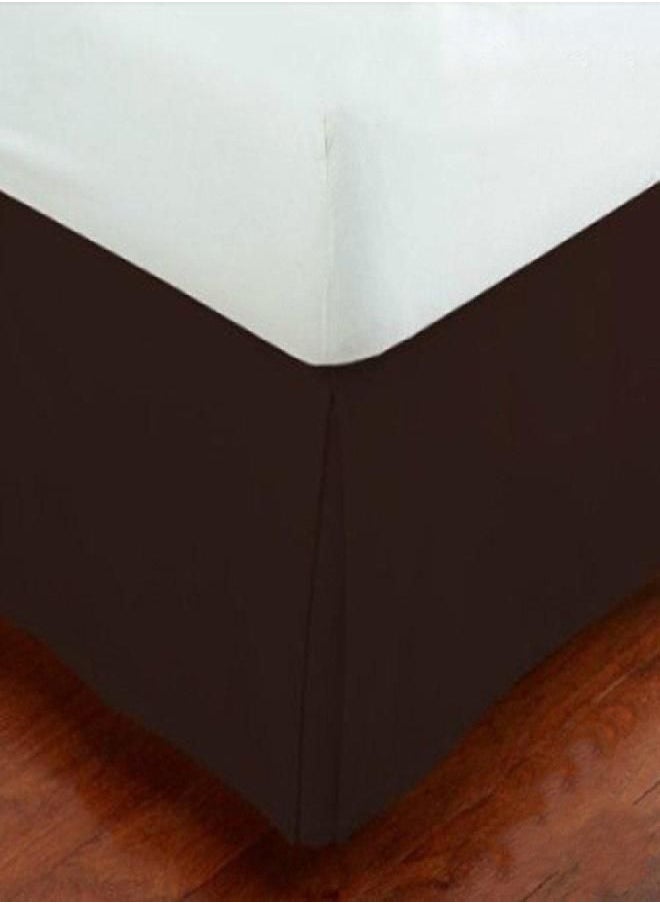 Fancy Collection Full Size Easy Care Tailored Microfiber 14-inch Bed Skirt Solid Brown New