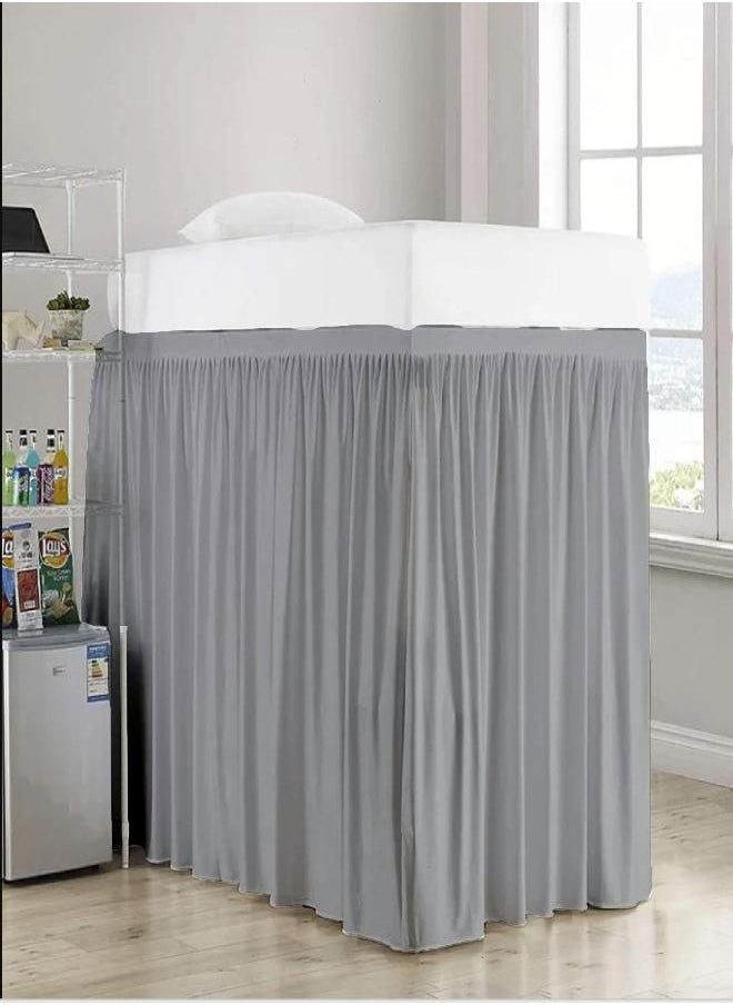 Dorm Room Bed Skirt-Dorm Bed Skirt,Extended Dorm Bed Skirt-Long Bed Skirt Dorm-Extra Long Dorm Room Bed Skirt-College Dorm Bed Skirt,100% Microfiber-Light Grey Solid -Twin-XL /42