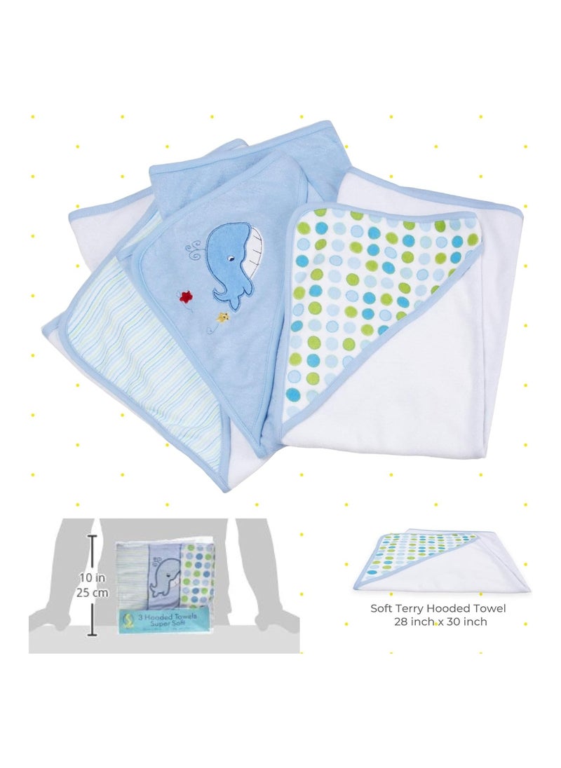 Pack Of 2 Hooded Towel Set For Newborn Boys And Girls