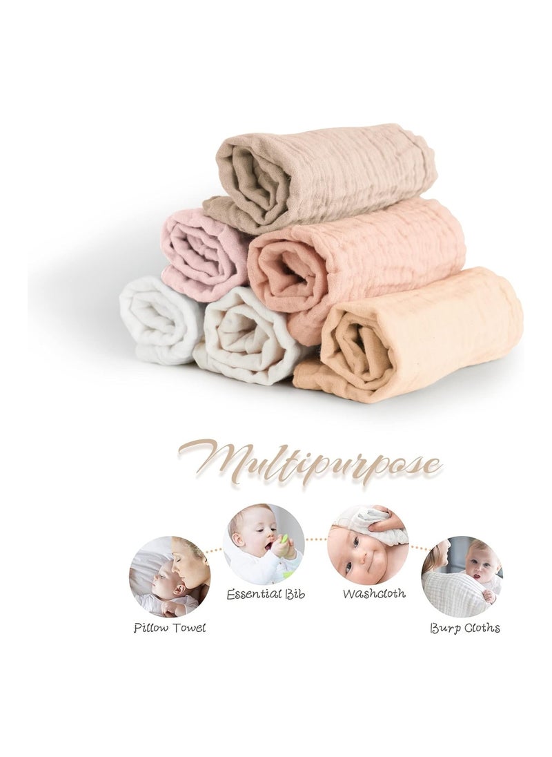 Pack Of 6 Baby Muslin Washcloths