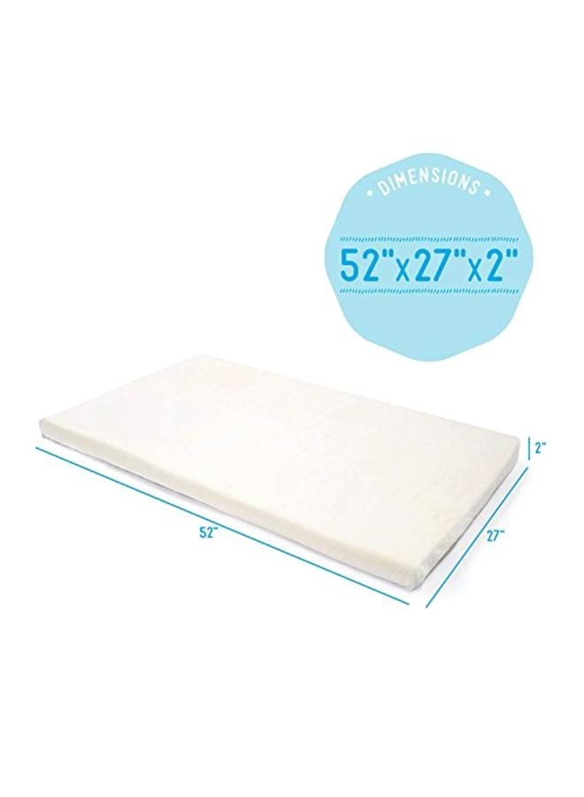 Waterproof Mattress Topper cotton_blend White 51.5x2x27inch