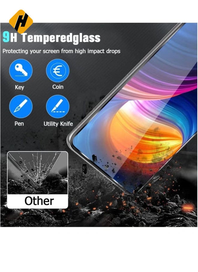 [2+2 Pack] S21 Plus Glass Screen Protector, HD Clear 9H Tempered Glass Scratch Resistant, Fingerprint Unlock, Bubble-Free