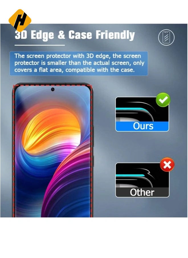 [2+2 Pack] S21 Plus Glass Screen Protector, HD Clear 9H Tempered Glass Scratch Resistant, Fingerprint Unlock, Bubble-Free