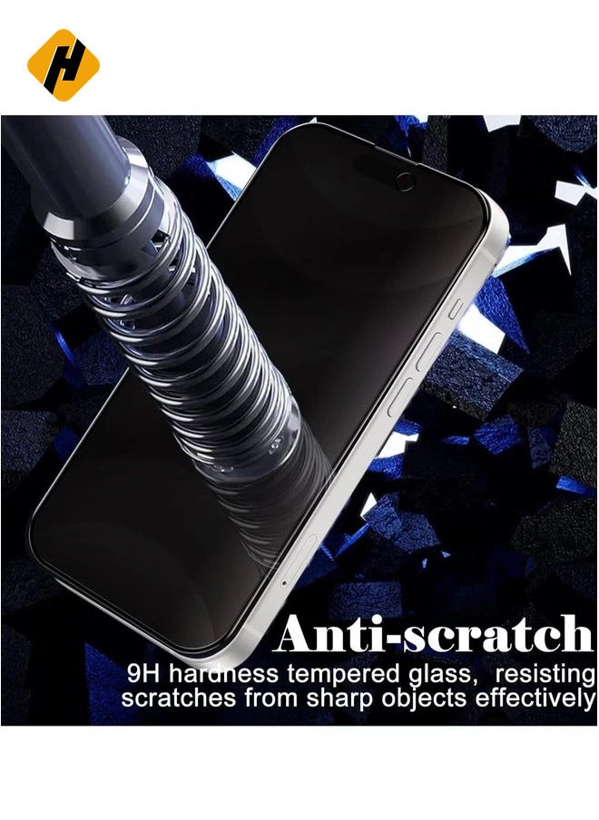 2-Pack Tempered Glass Privacy Screen Protector for iPhone 16 [Anti-Spy] [Anti-Scratch] [9H Hardness] - 6.1-Inch