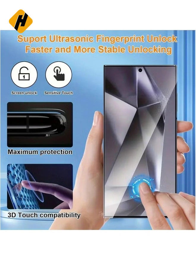 3+3 Pack 9H Tempered Glass Screen & Camera Lens Protectors for Samsung Galaxy S24 Ultra
