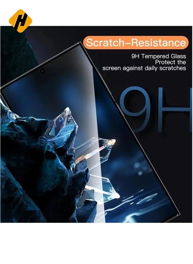 3+3 Pack 9H Tempered Glass Screen & Camera Lens Protectors for Samsung Galaxy S24 Ultra