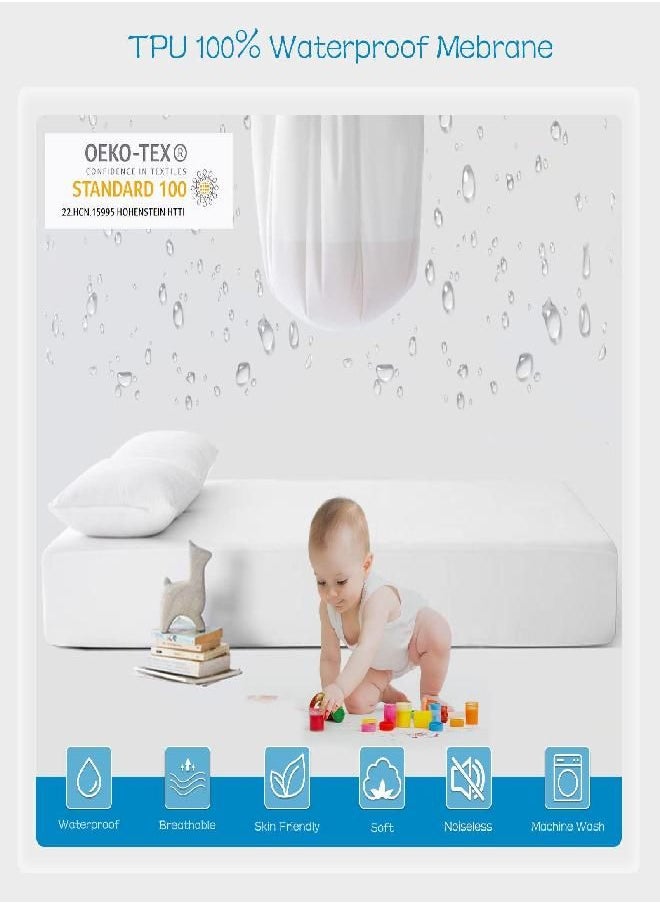 GRT 1 Pack 100% Waterproof Mattress Protector Full Size, Breathable & Noiseless Waterproof Mattress Cover Fitted Deep Pocket from 5
