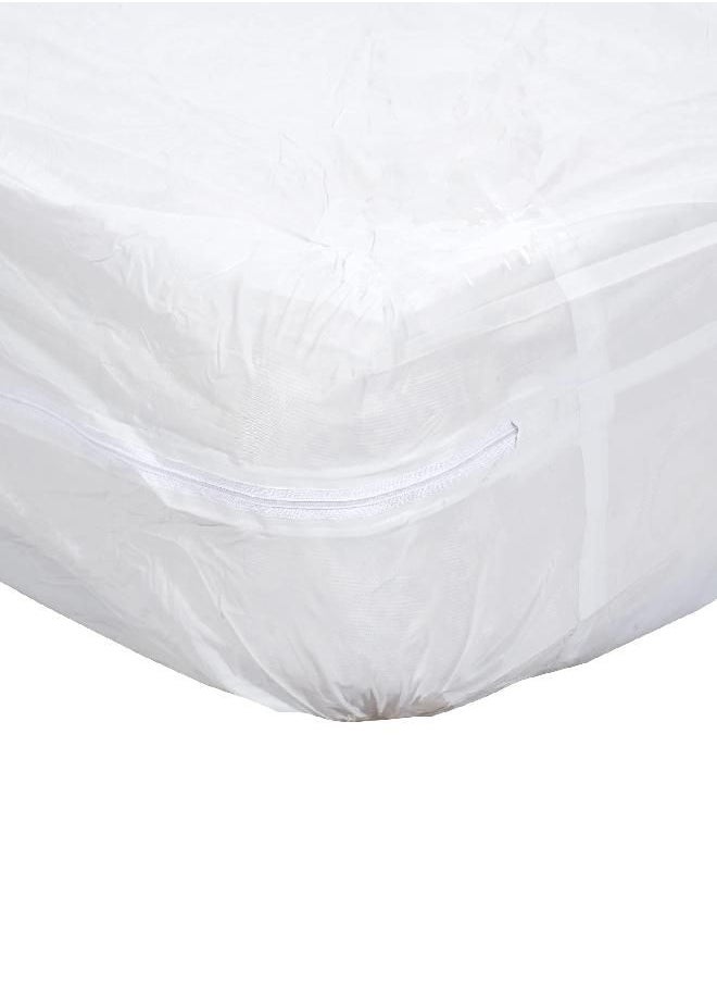 Mars Wellness Waterproof Vinyl Mattress Protector and Cover - Zippered White Mattress Cover Sheet Bed Bugs Mattress Cover - 1 Pack - Twin