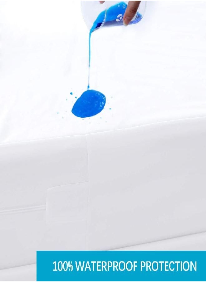 Guardmax Zippered Box Spring Encasement - 100% Waterproof Box Spring Protector - Blocks Out Dirt, Dust, BedBugs, and Moisture - Hypoallergenic and Noiseless (Twin 39
