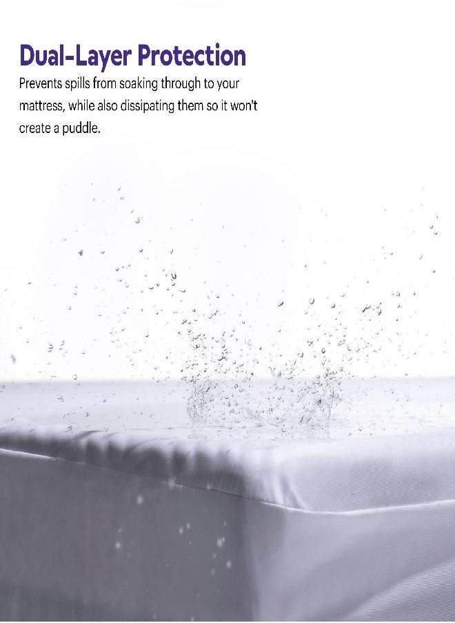 SafeRest Zippered Mattress Protector - Premium 12-15 Inch Waterproof Mattress Cover for Bed - Breathable & Noiseless Washable Mattress Encasement - Full