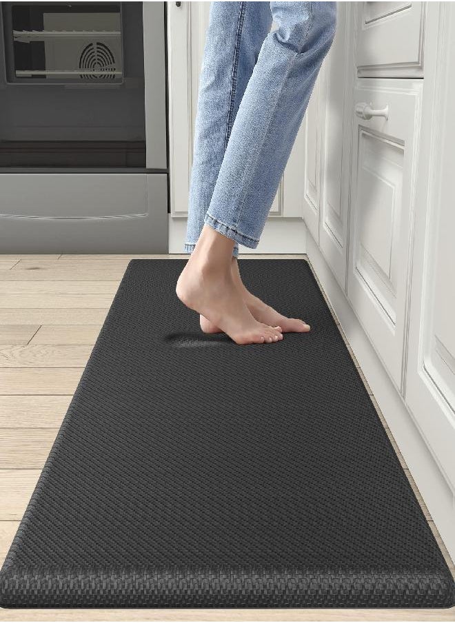 DEXI Anti Fatigue Kitchen Mat, 3/4 Inch Thick, Stain Resistant, Padded Cushioned Memory Foam Floor Comfort Mat for Home, Garage and Office Standing Desk, 48