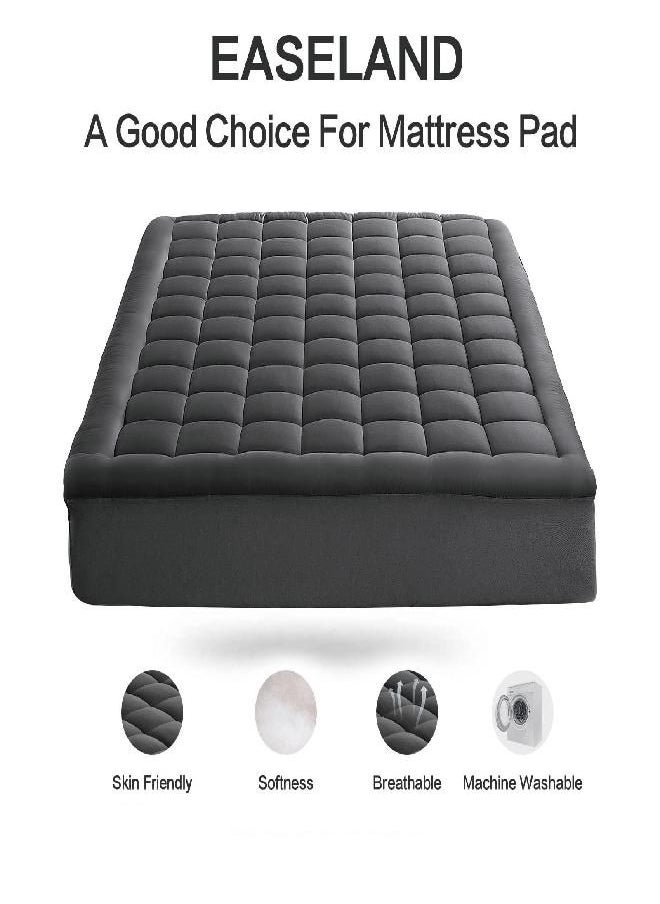 3-Zone Cooling King Mattress Pad, Quilted King Size Mattress Pad, Deep Pocket Fits 8-20 inch Mattress