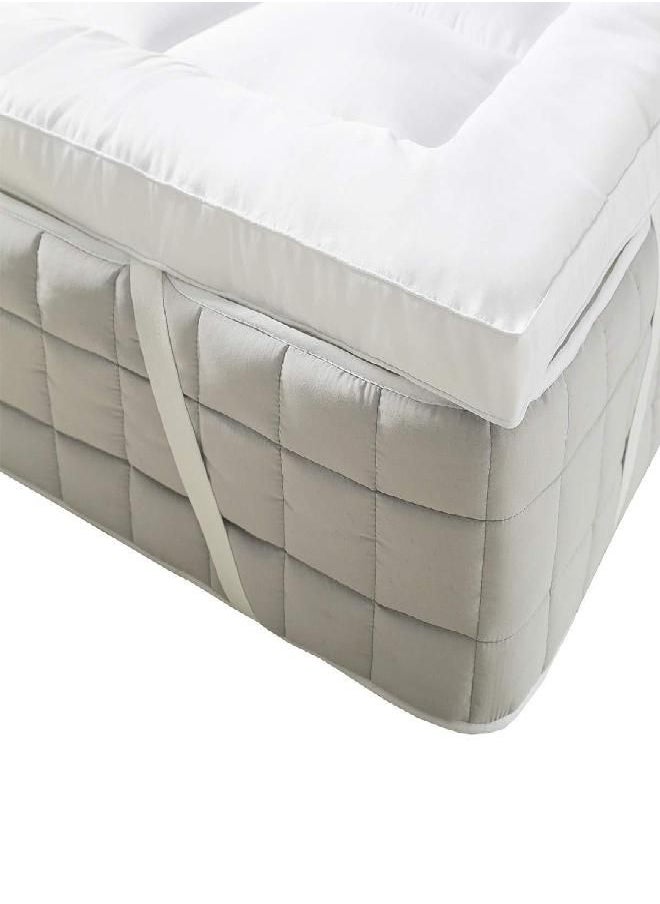 Royal Plush Mattress Topper, Twin-XL, 2 Inches Hypoallergenic Overfilled Down Alternative Anchor Bands Mattress Topper