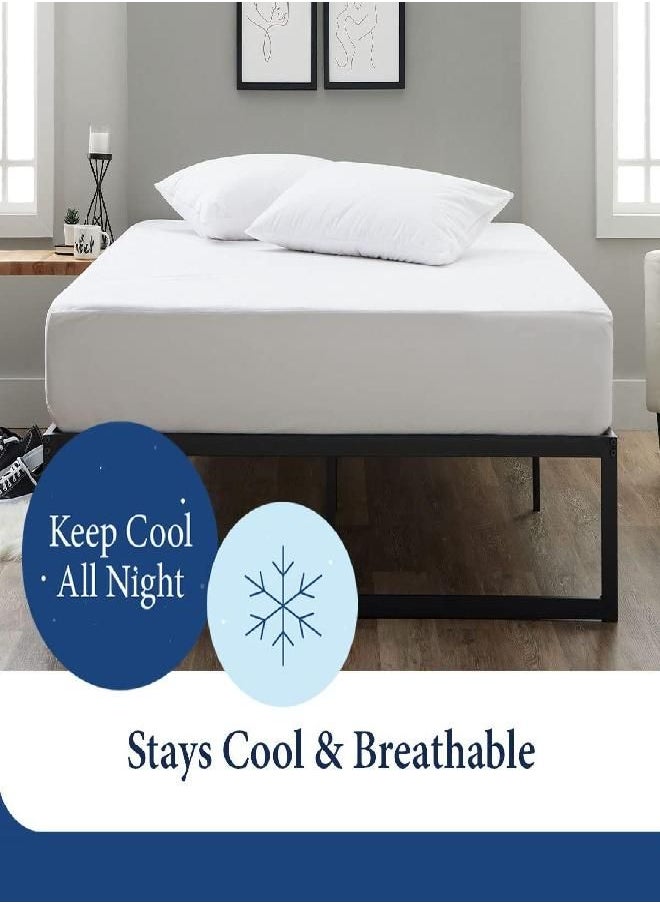 Cosy House Collection Luxury Zippered Mattress Encasement - Master Bedroom Essentials - 100% Waterproof Blend of Rayon Derived from Bamboo Fabric - Ultimate Noiseless Comfort & Cooling (Cal King)