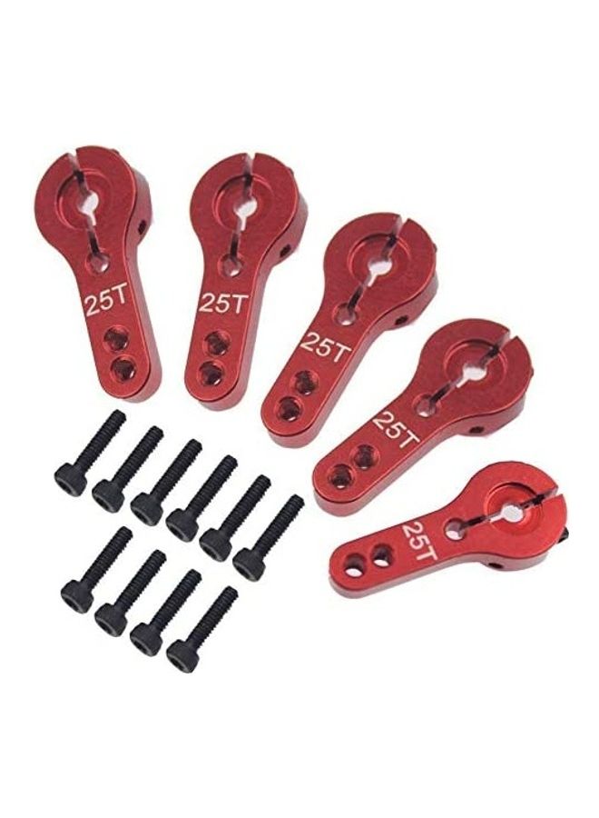 5-Piece 25T Aluminum Servo Horns M3 Threads Metal Steering Arm