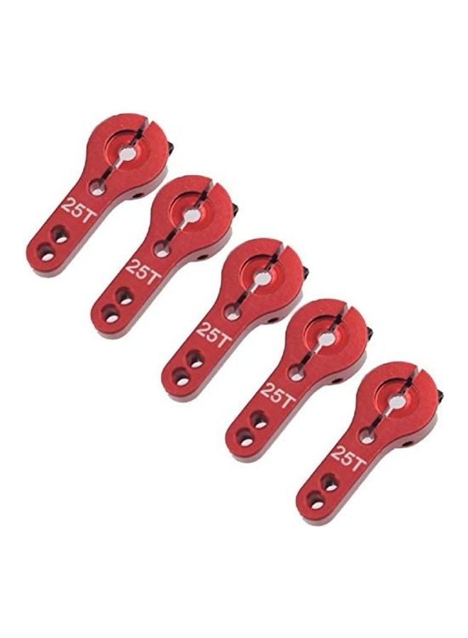 5-Piece 25T Aluminum Servo Horns M3 Threads Metal Steering Arm