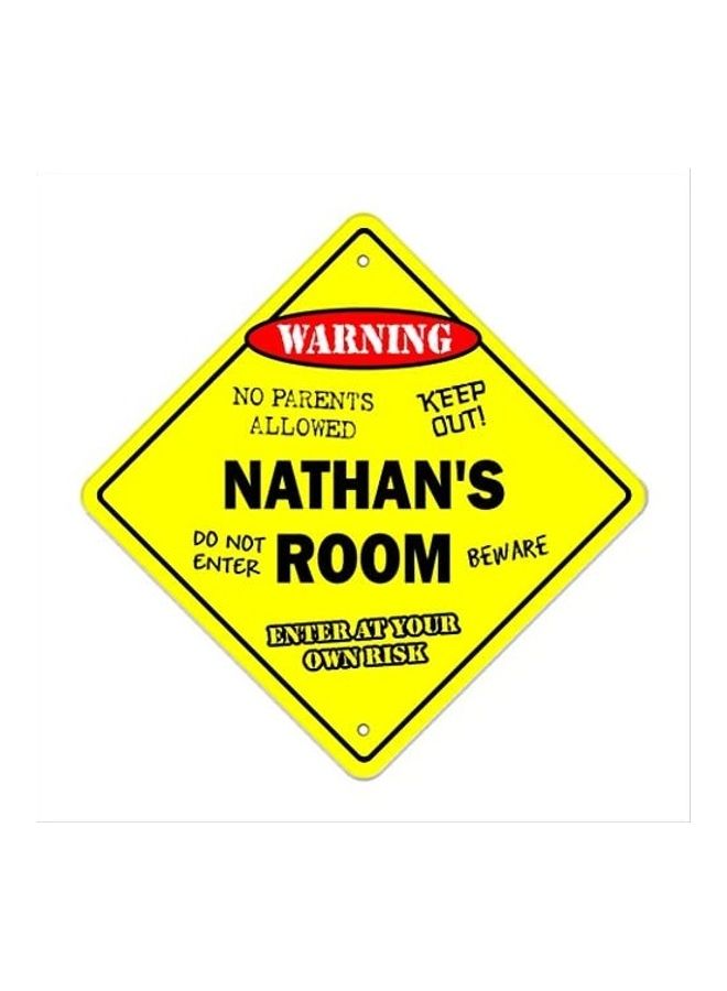 Kids Room Sign Crossing Zone Indoor and Outdoor with Name