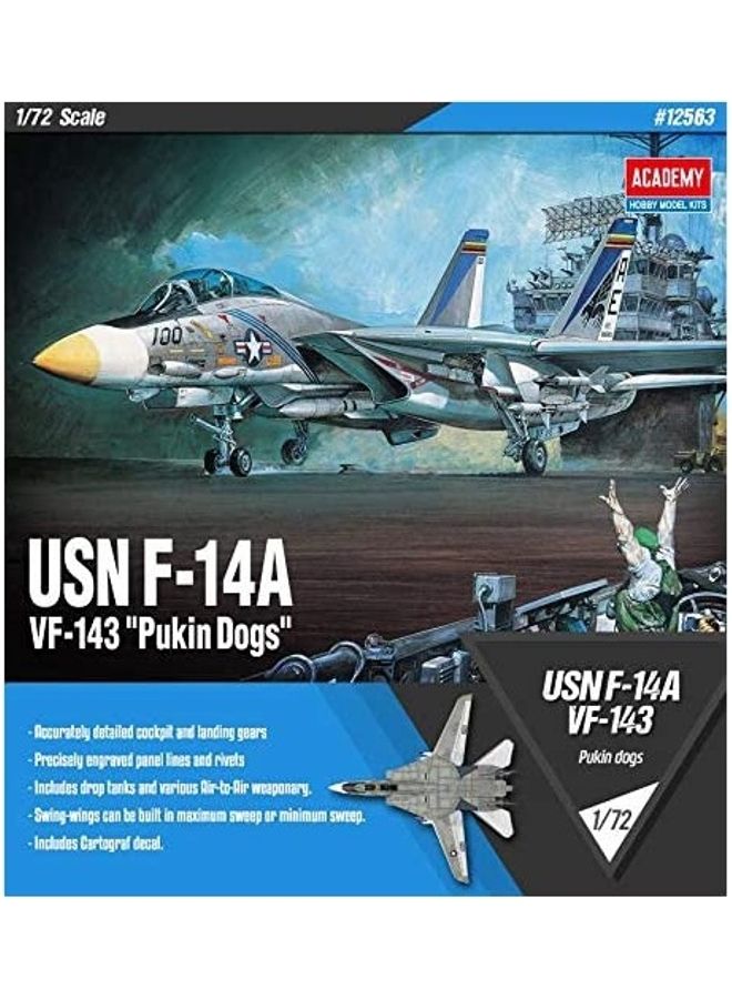 Academy F-14A Tomcat Vf-143 Pukin Dogs Model 13inch