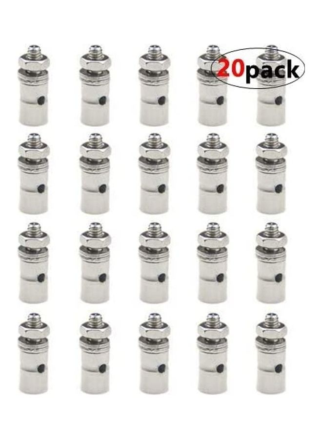 20-Piece Airplane Adjustable Pushrod Connector Linkage Stoppers