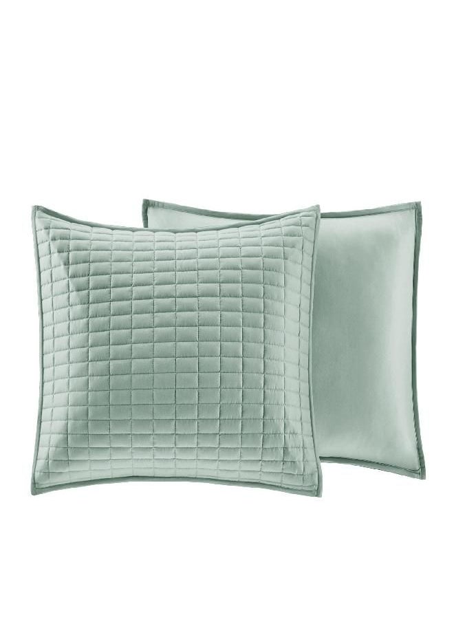 Comfort Spaces Kienna Quilt Set-Luxury Double Sided Stitching Design All Season, Lightweight, Coverlet Bedspread Bedding, Matching Shams, Bedspread Queen (102