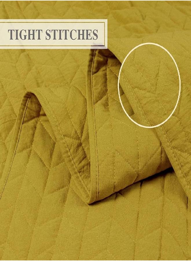 3-Piece Moose Pine Tree Reversible Quilt Set, Checked Color Stripe Rustic Home Lodge The Wilds Quilted Bedspread Coverlet Bedding Set, Lightweight Breathable for All Season (Full/Queen, White Deer)