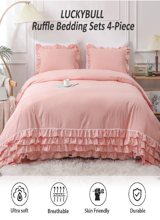 Brandream Queen Size Green Floral Patchwork Quilts Cotton Country Comforter Quilted Bedspread Coverlet Set Lightweight