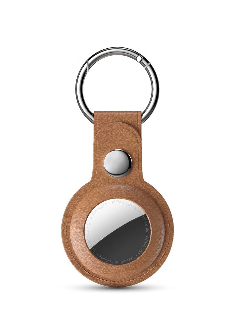 Blupebble Classic Leather Key Ring Brown