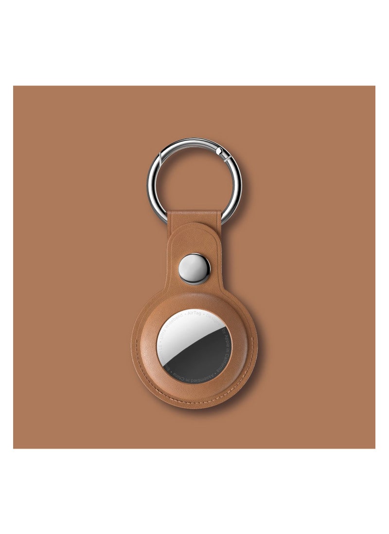 Blupebble Classic Leather Key Ring Brown