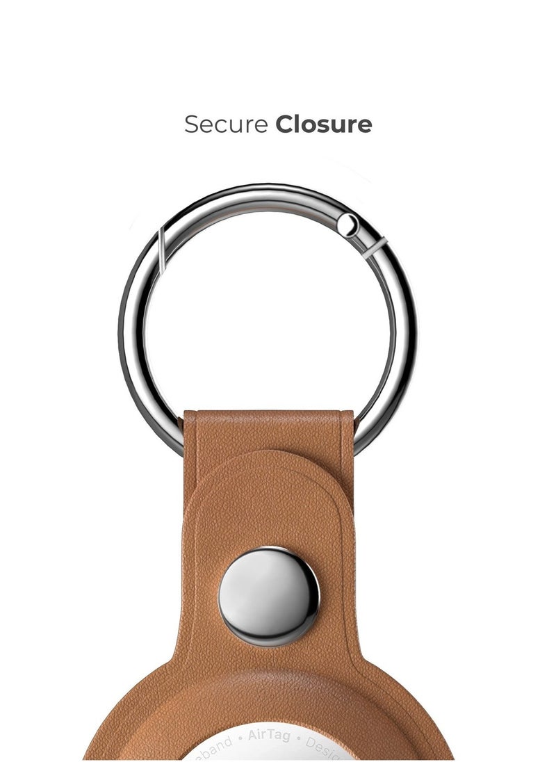 Blupebble Classic Leather Key Ring Brown