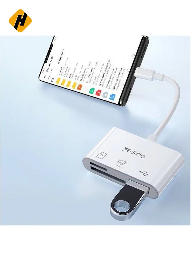 GS16 OTG Adapter – Compact White USB On-The-Go Converter