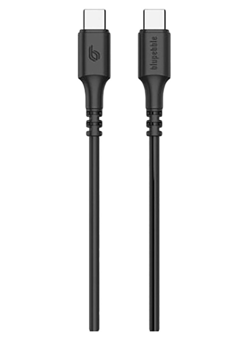 Blupebble Powerflow Usb-C To Usb-C 60 Watts Cable 1.2 Meter,Black Anchor One