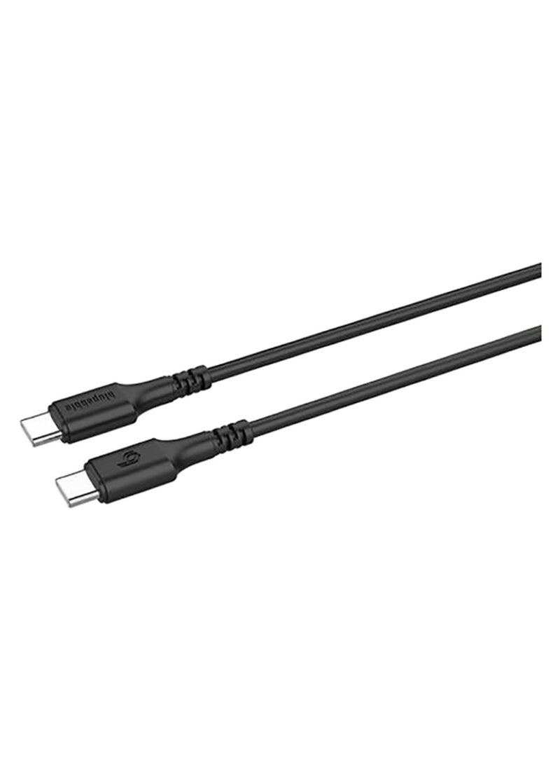 Blupebble Powerflow Usb-C To Usb-C 60 Watts Cable 1.2 Meter,Black Anchor One